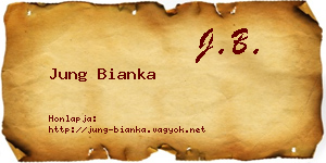 Jung Bianka névjegykártya