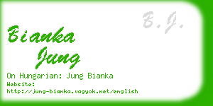 bianka jung business card